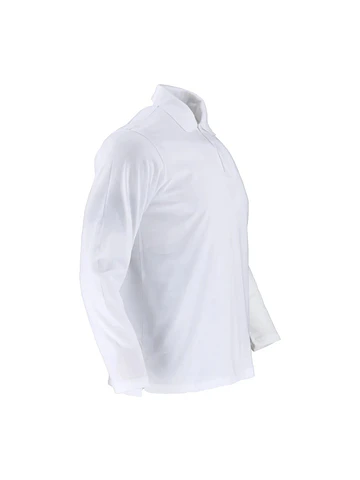 Polera pique Blanca manga larga Alaska