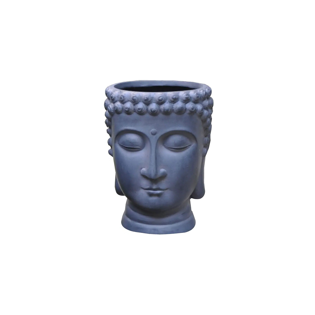 Macetero Fibre Clay Buda 24cm Gris Outzen 1