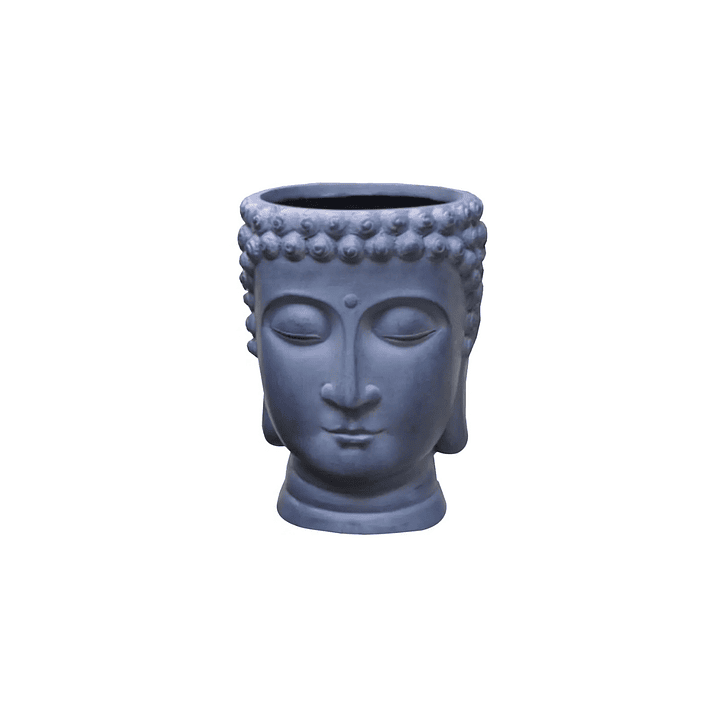 Macetero Fibre Clay Buda 24cm Gris Outzen 1