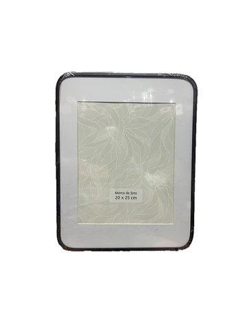 Marco de foto curvo 20x25cm metálico negro mate