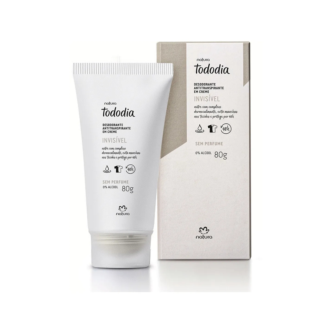 Desodorante en crema invisible sin perfume 80gr Natura 2