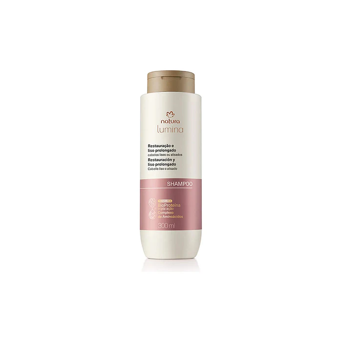 Shampoo Restauración y Liso Prolongado 300ml Lumina Natura 1