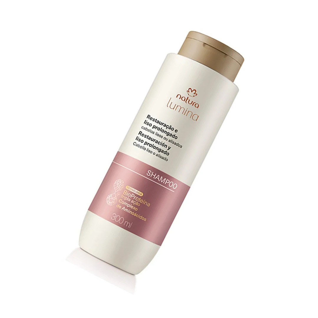 Shampoo Restauración y Liso Prolongado 300ml Lumina Natura 2
