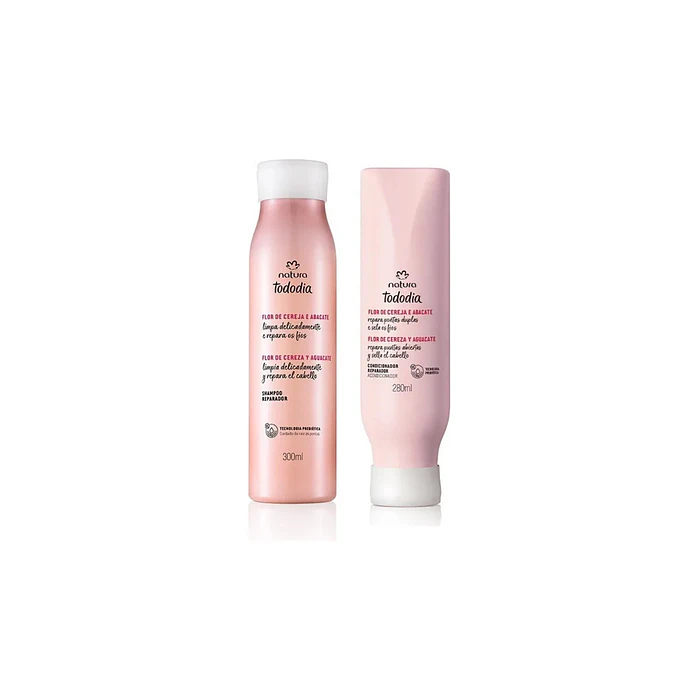 Kit Shampoo y Acondicionador Flor de Cereza y Aguacate 1