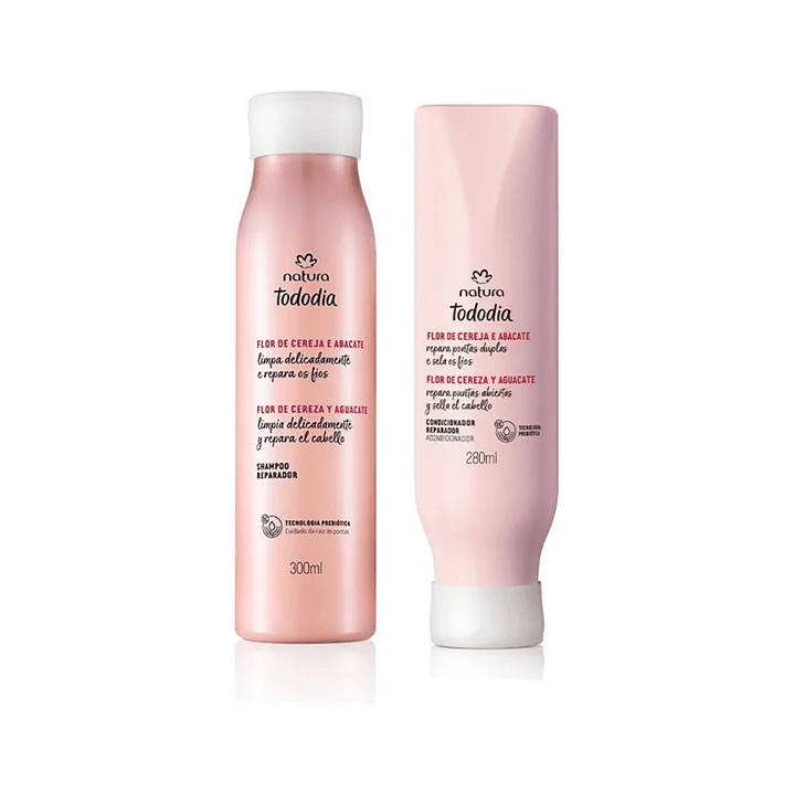 Kit Shampoo y Acondicionador Flor de Cereza y Aguacate 1