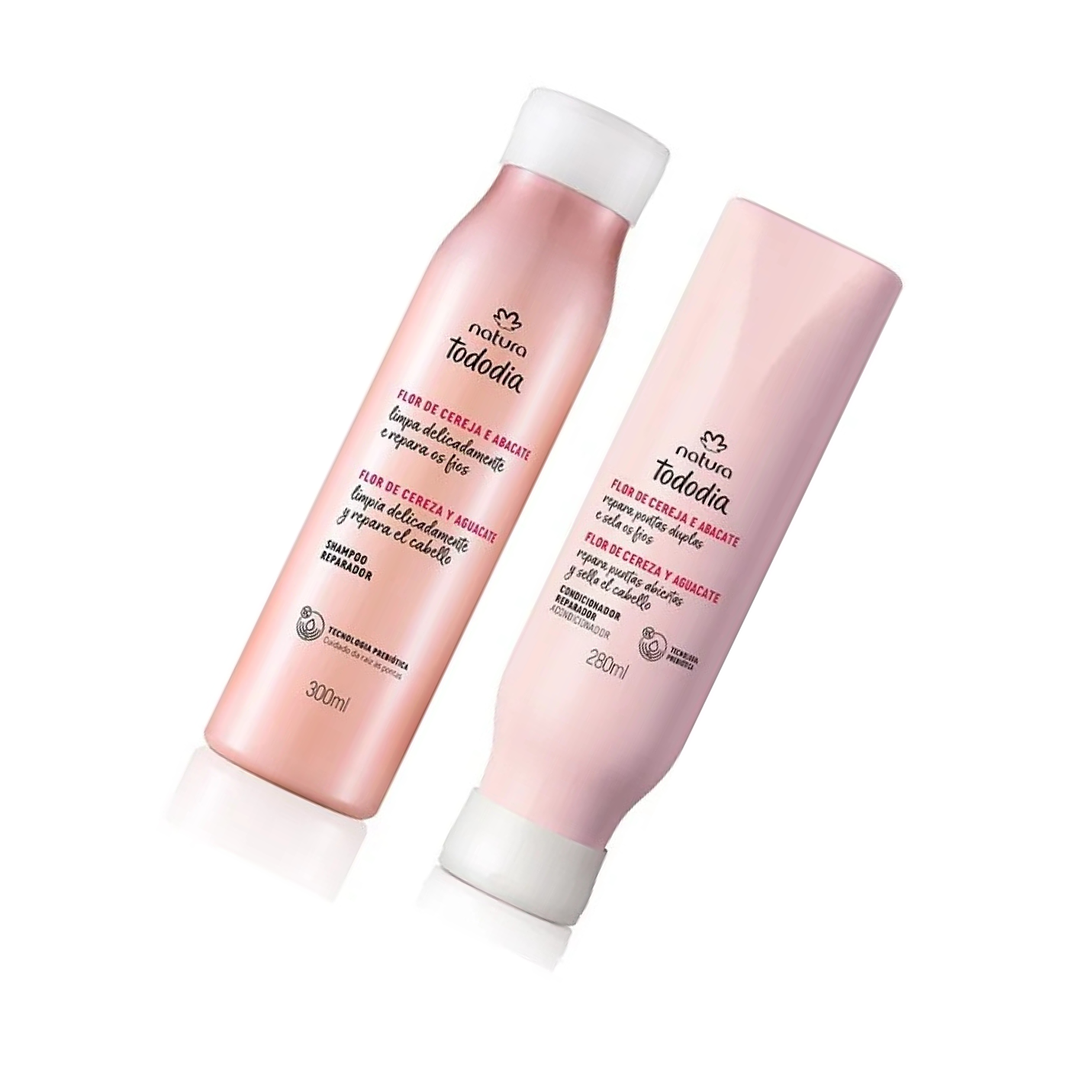 Kit Shampoo y Acondicionador Flor de Cereza y Aguacate 2