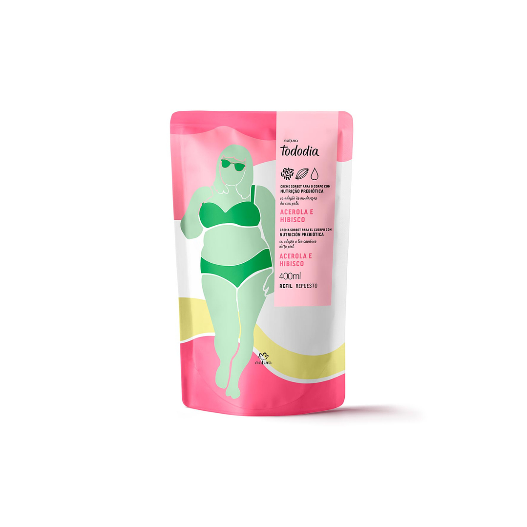 Repuesto Crema para el Cuerpo Acerola e Hibisco 400ml 1