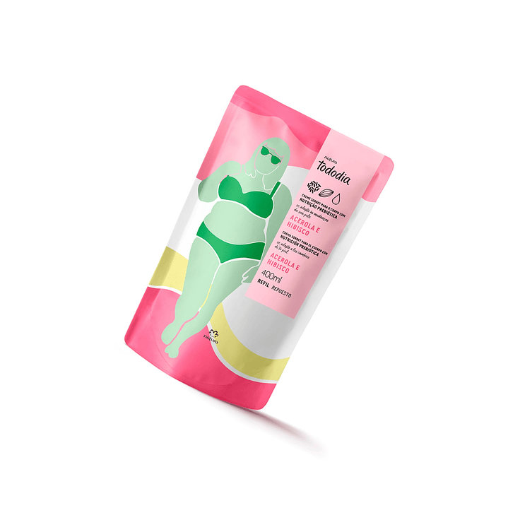 Repuesto Crema para el Cuerpo Acerola e Hibisco 400ml 2