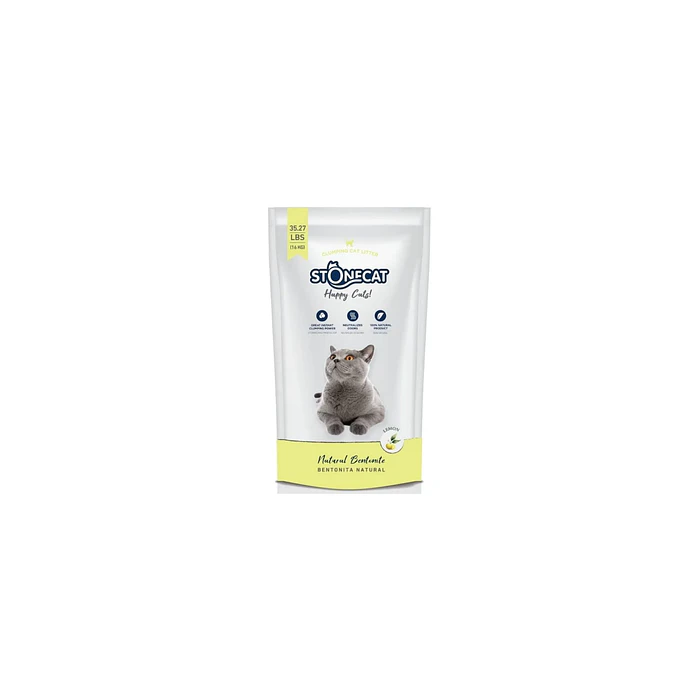 Arena Sanitaria para Gatos Stonecat Natural Limón 16 Kg 1