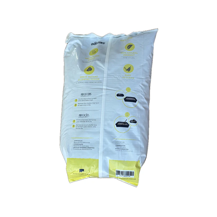 Arena Sanitaria para Gatos Stonecat Natural Limón 16 Kg 2