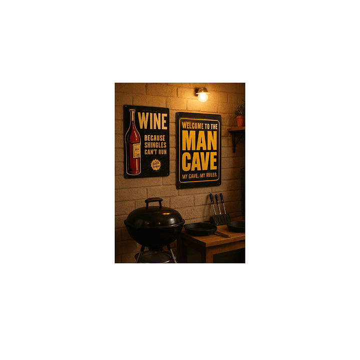 Set 2 cuadros metálicos decoración para el Quincho 1