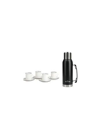Set termo 1 lt y juego de 4 tazas cafe 120ml