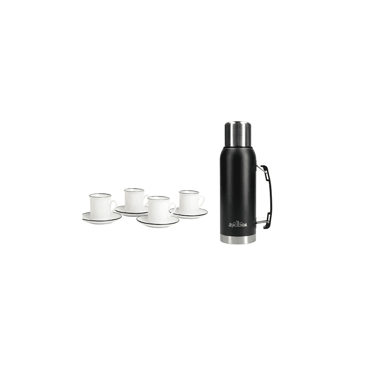 Set termo 1 lt y juego de 4 tazas cafe 120ml 1