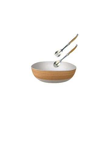 Set Bowl cuadrado 27.4 cm y Cucharas ensaladeras 25 cm