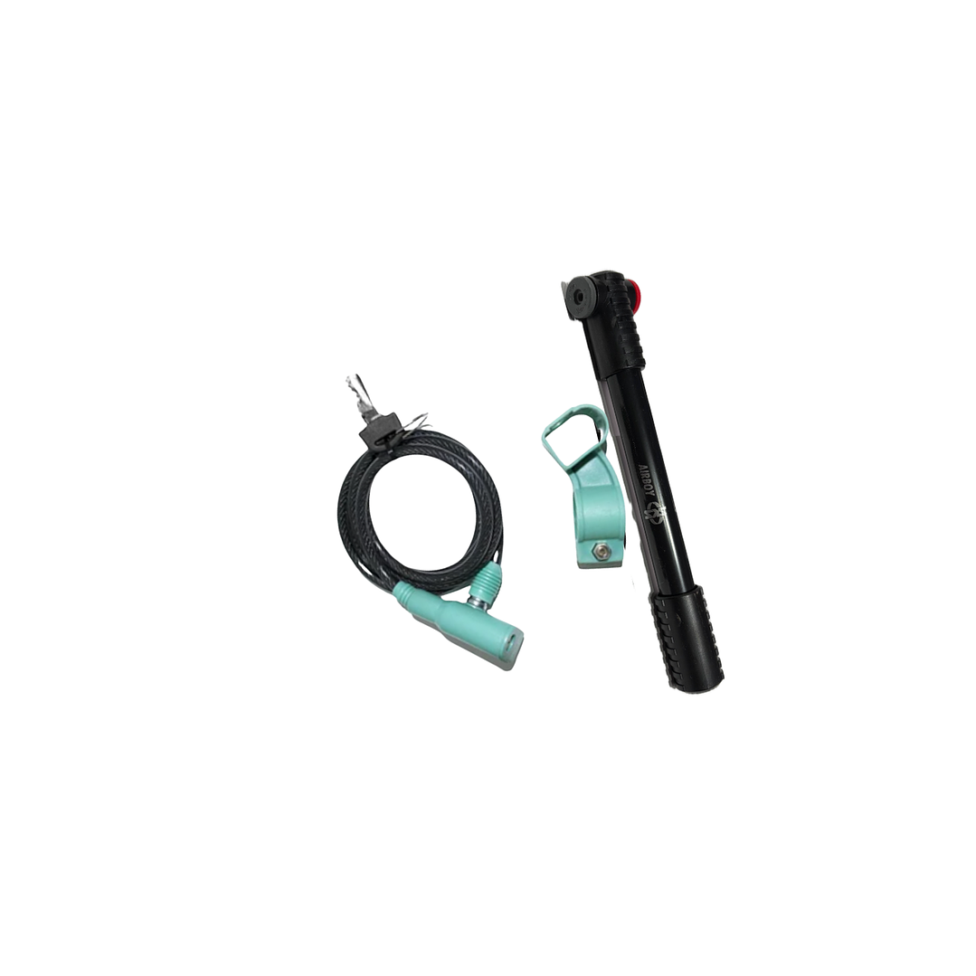 Pack Bombin y Candado para bicicleta 1