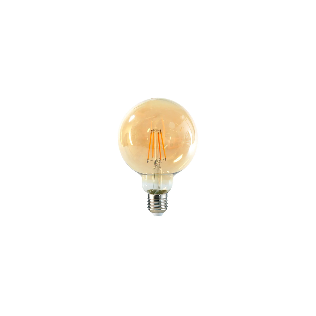 Set Lampara de colgar Alya Blanco + Ampolleta Led G95 Classic Vintage 6W 3