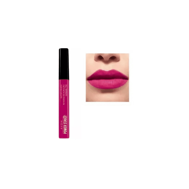 Labial Líquido 16 horas Power Stay Rosa Magenta Avon 6ml 2