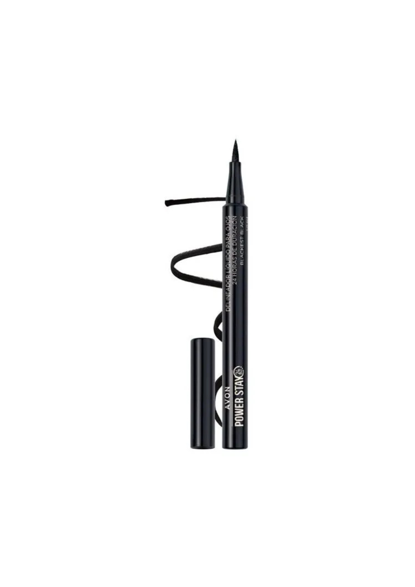 Delineador liquido para ojos Blackest Black Avon