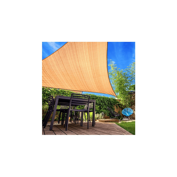 Vela sombreadora 5x5x7 m triángulo beige Marienberg 2