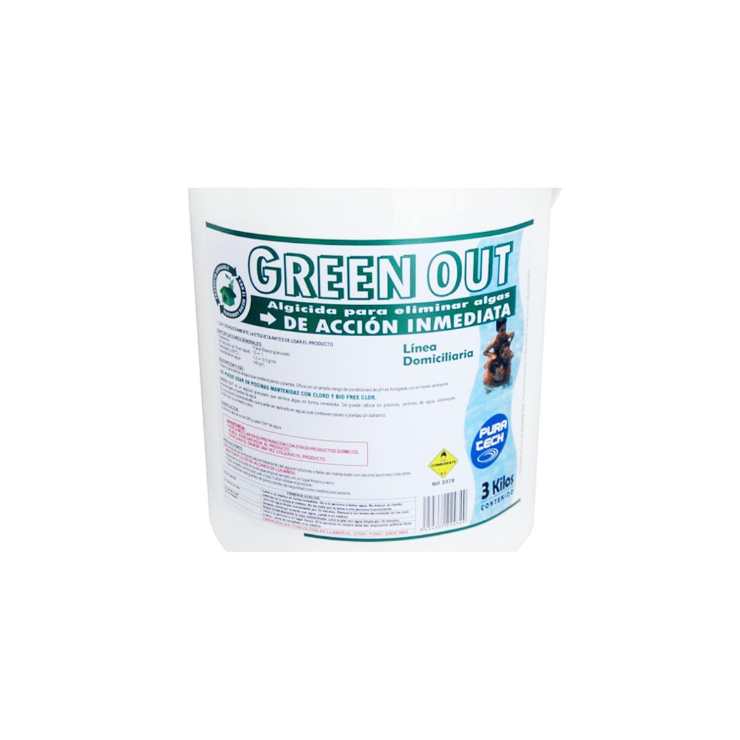 Alguicida piscina Green out Pura tech 3 kg  2