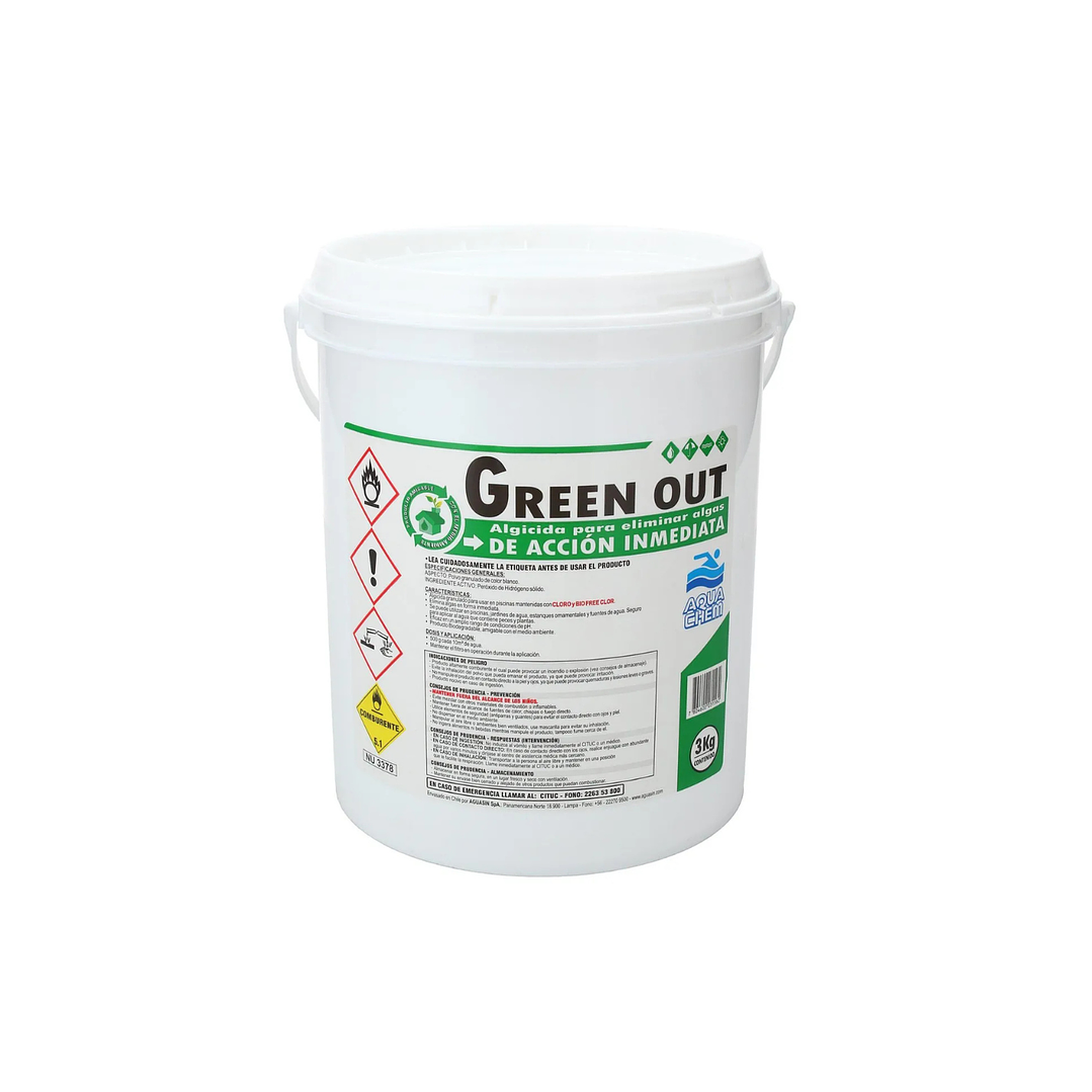 Alguicida piscina Green out Pura tech 3 kg  1