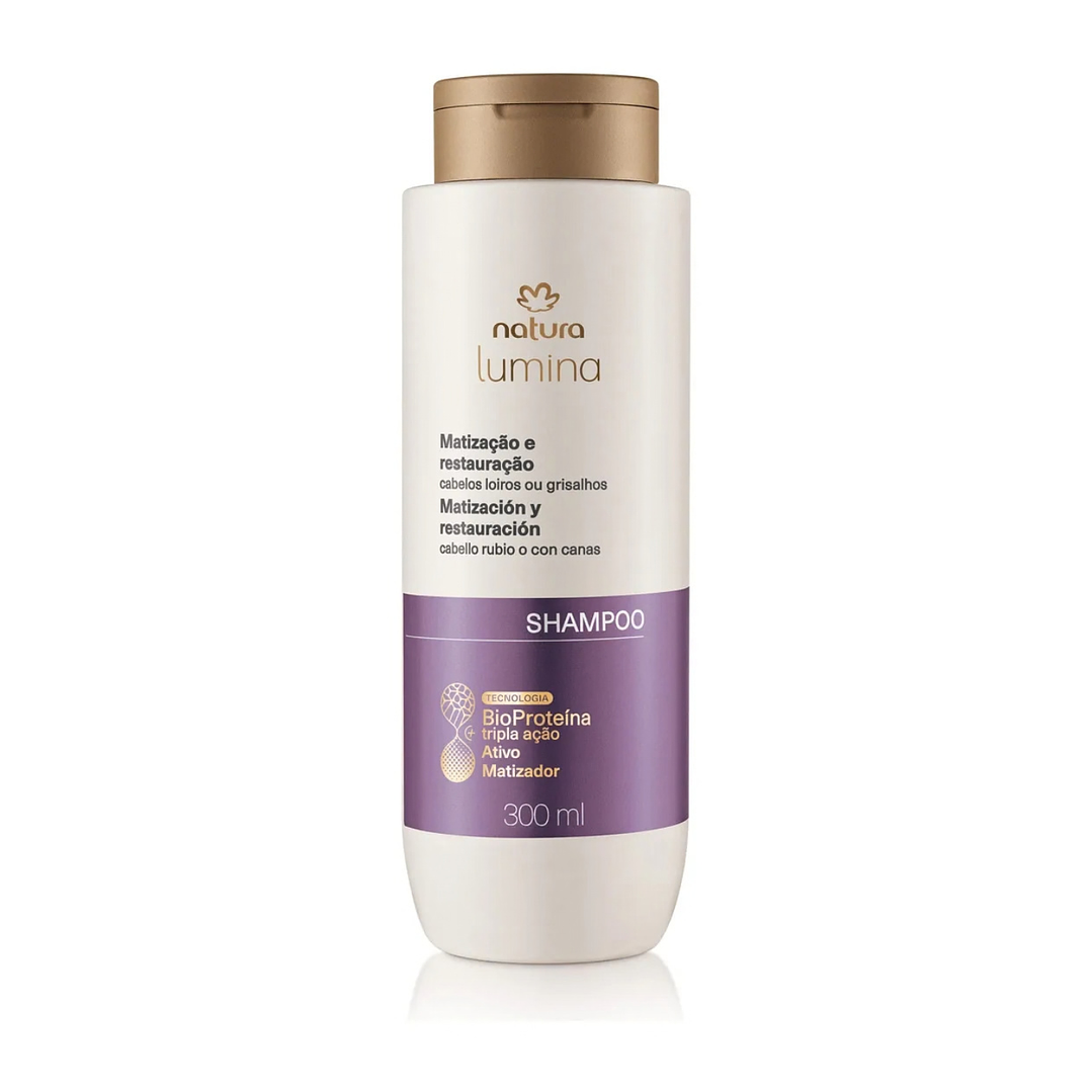 Shampoo Matizador y Restauración Lumina 300 Ml Natura 1