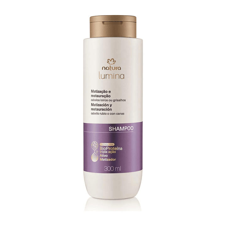 Shampoo Matizador y Restauración Lumina 300 Ml Natura 1