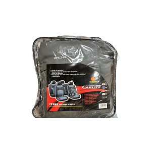 Funda asiento auto semi cuero 13 piezas Carlife Gris