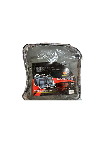 Funda asiento auto semi cuero 13 piezas Carlife Gris