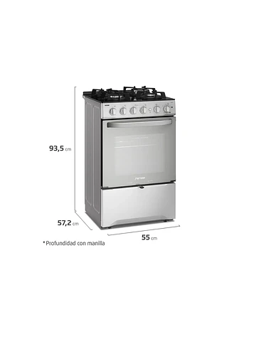 Cocina 4 Quemadores Con Grill GLP F 3000 Rt Fensa