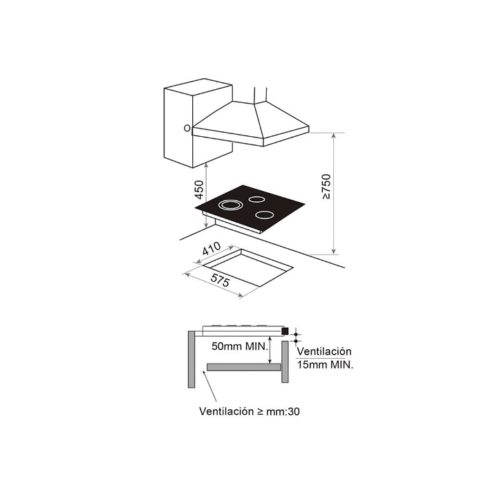 Encimera Electrica Vitrocerámica Gröner Touch Dual HE3TB 4