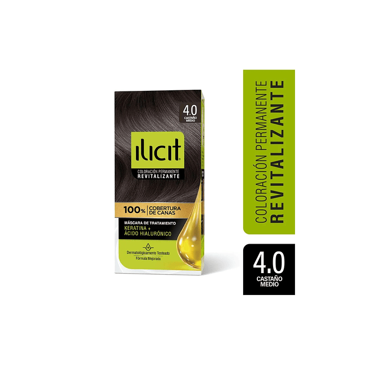 Tintura Máximo Brillo 4.0 Castaño Medio Ilicit 2