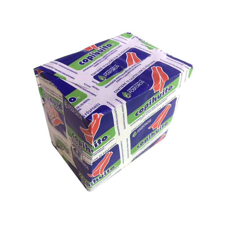 Fosforos Copihuito 10 cajas con 10 cajitas de 25 fosforos 1