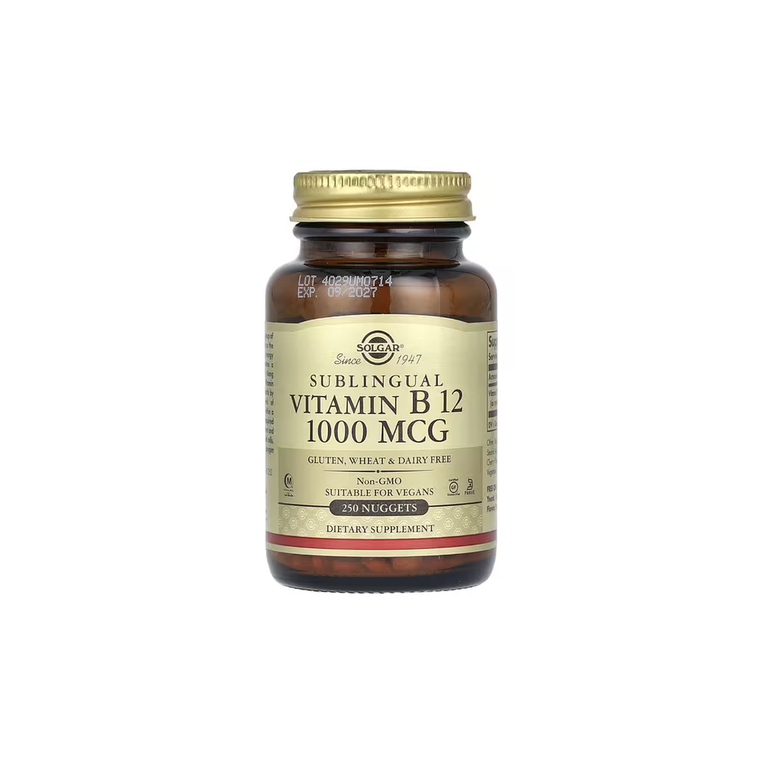 Vitamina B12 sublingual, 1000 mcg, 250 comprimidos 1