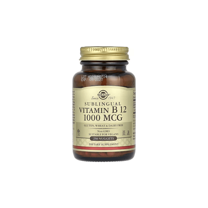 Vitamina B12 sublingual, 1000 mcg, 250 comprimidos 1