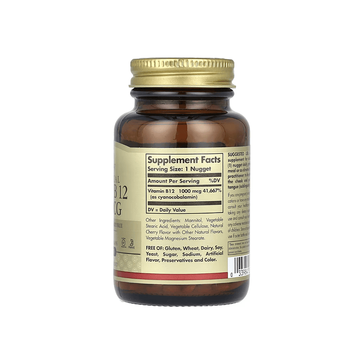 Vitamina B12 sublingual, 1000 mcg, 250 comprimidos 2