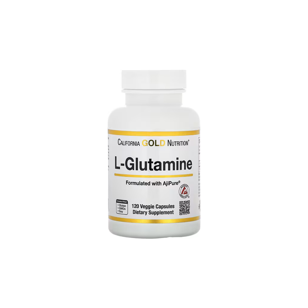 L-Glutamina California Gold Nutrition AjiPure, 120 cápsulas 1