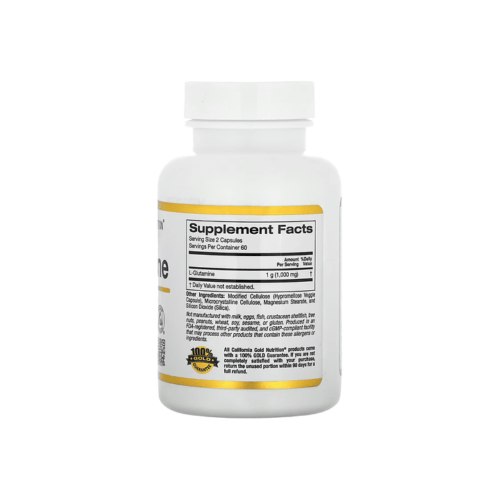 L-Glutamina California Gold Nutrition AjiPure, 120 cápsulas 2