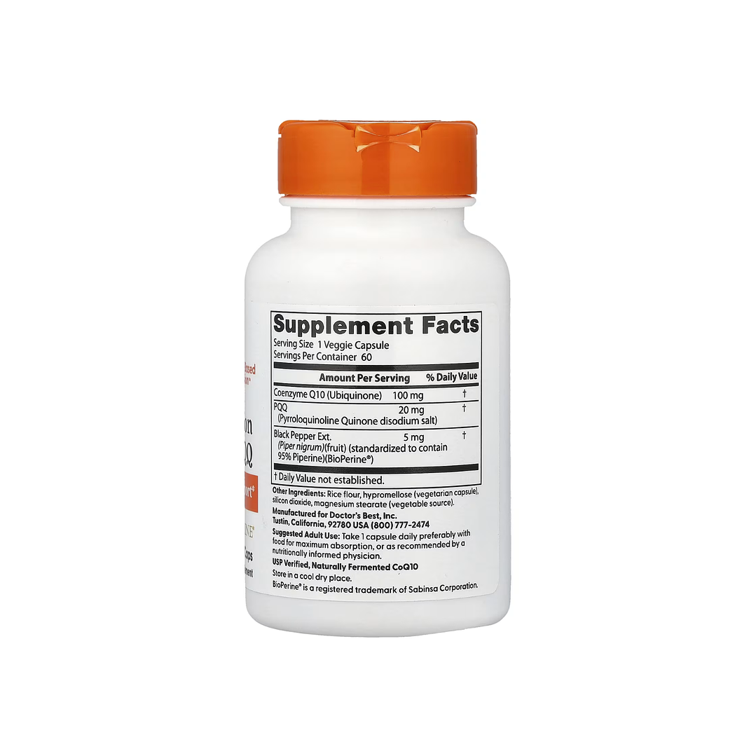 Suplemento alta absorción más PQQ 60 cáp. Doctor's Best 2