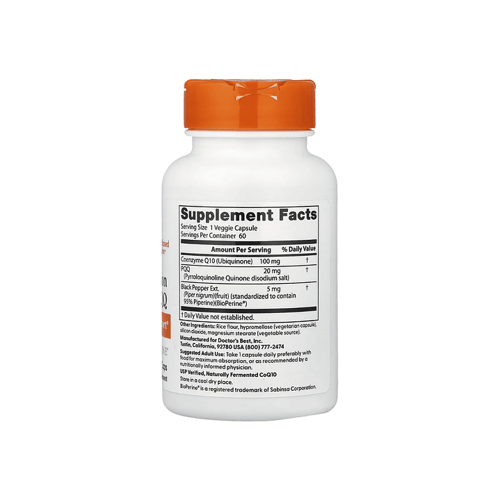 Suplemento alta absorción más PQQ 60 cáp. Doctor's Best 2