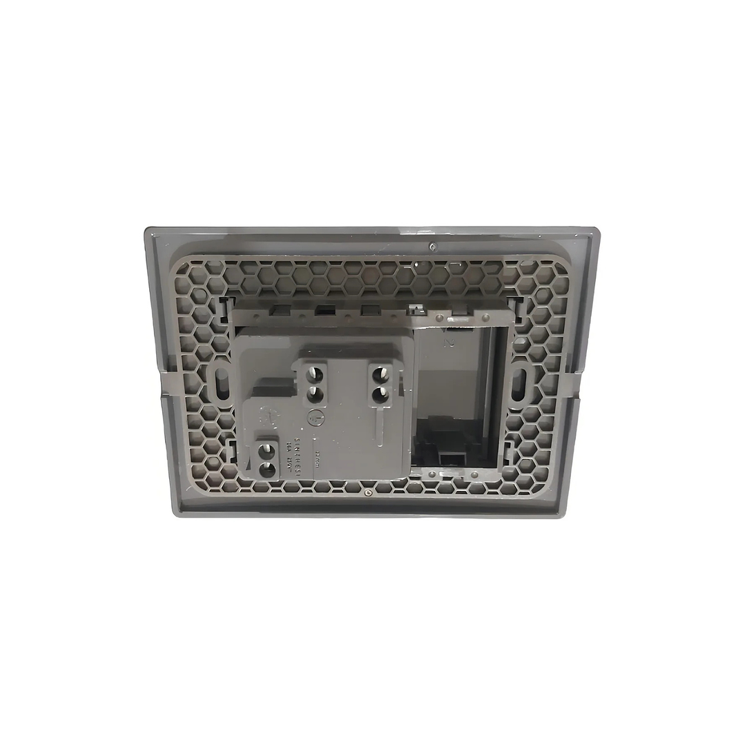 Toma Schuko 16A + Falso polo Armado Negro Mate 2