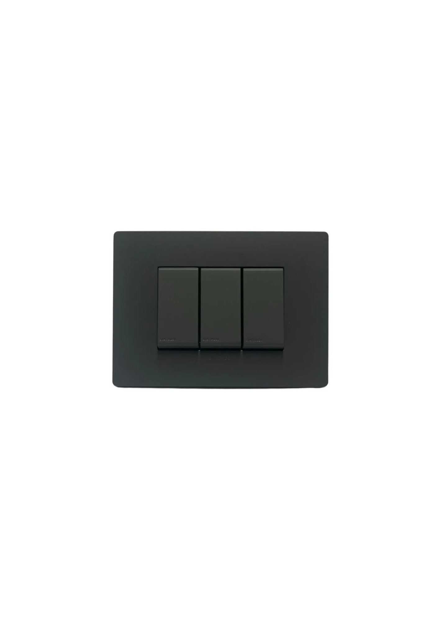 Interruptor triple 9/24 Armado Negro Mate