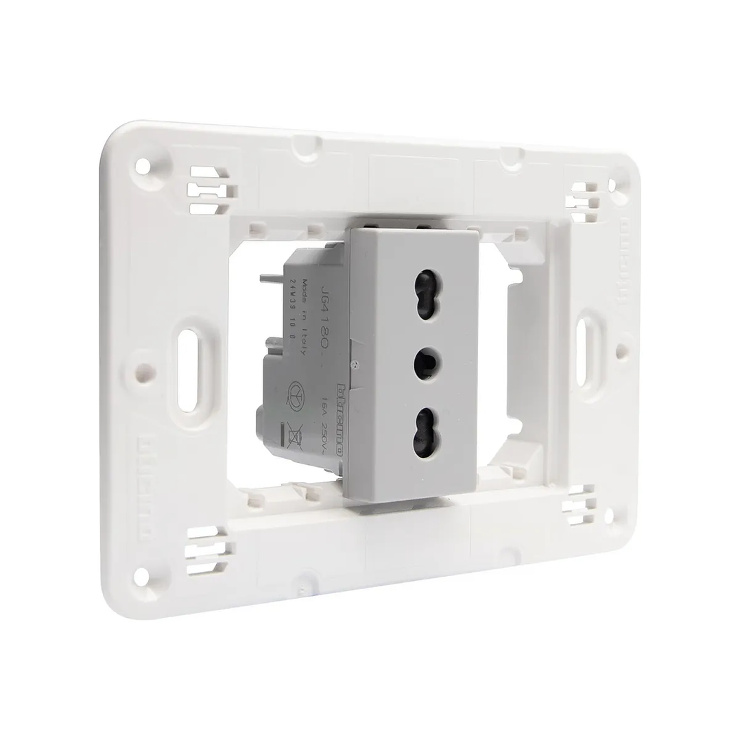 Enchufe Simple 10/16A Gris Semi Armado Matixgo 1