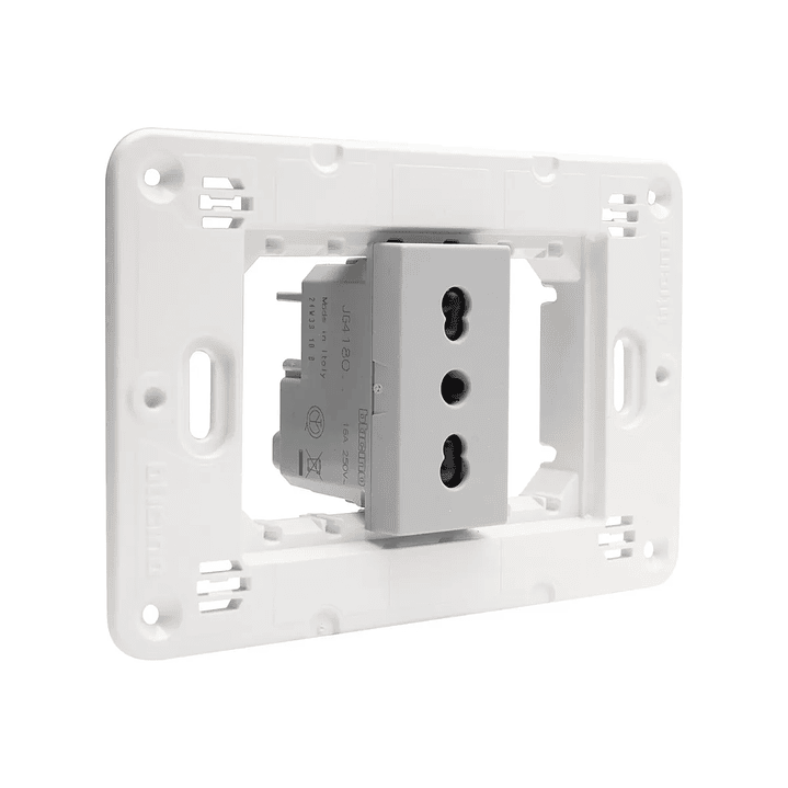 Enchufe Simple 10/16A Gris Semi Armado Matixgo 1