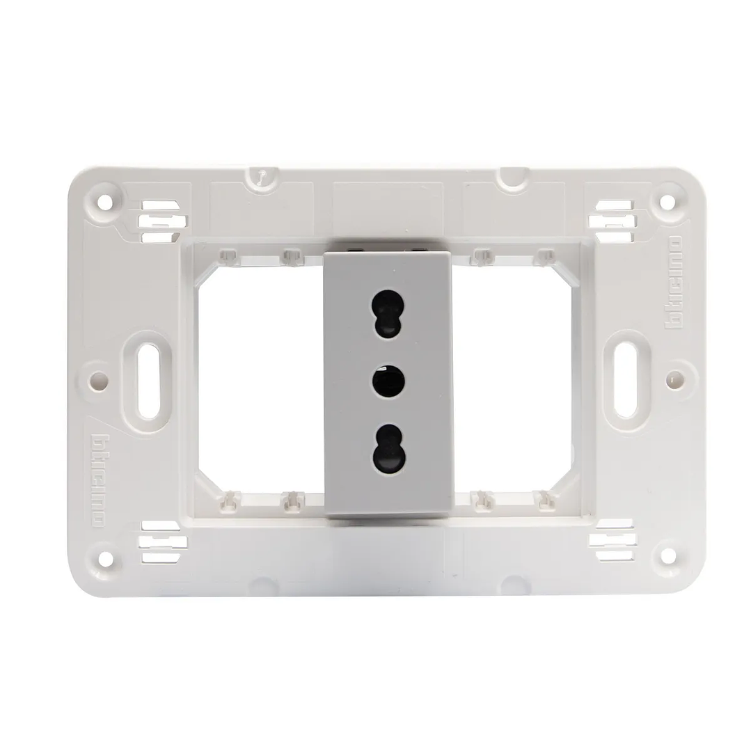 Enchufe Simple 10/16A Gris Semi Armado Matixgo 3