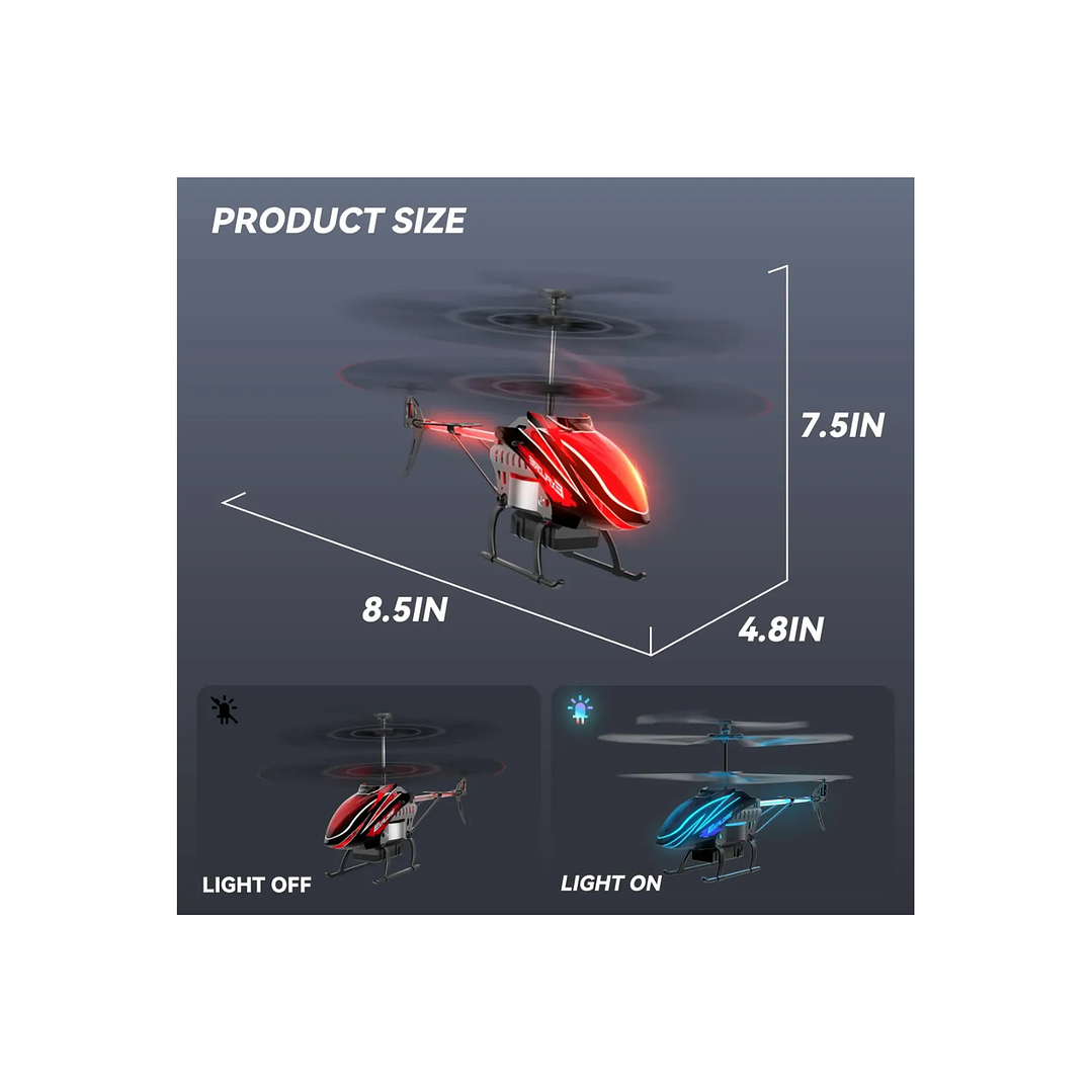 Helicóptero Rc Con Luces Led 7 Colores Y 30 Minutos De Vuelo 2