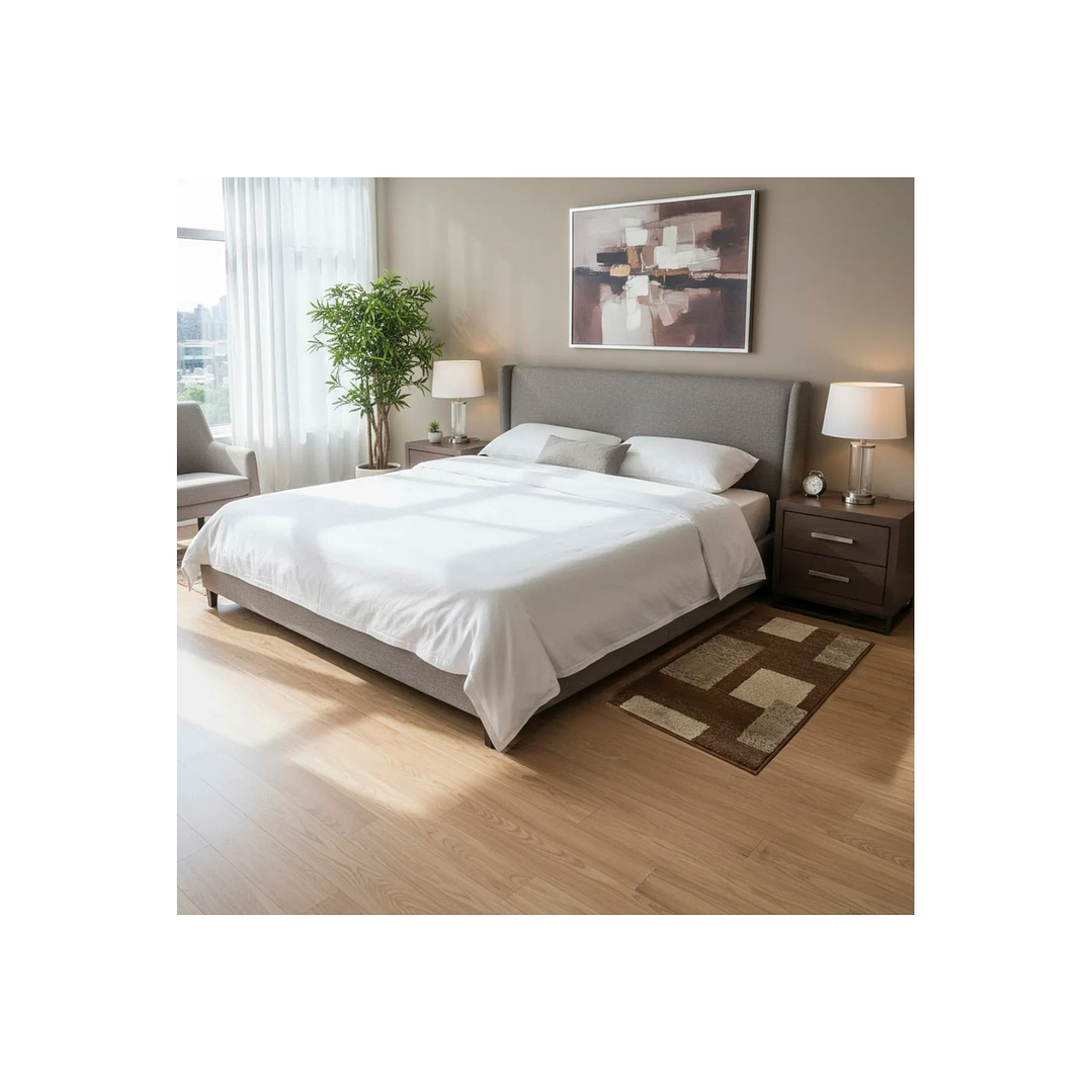 Bajada de Cama Carrera Cuadros 50x90 cm Polipropileno Café 1