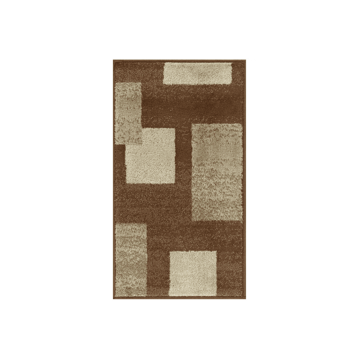 Bajada de Cama Carrera Cuadros 50x90 cm Polipropileno Café 2