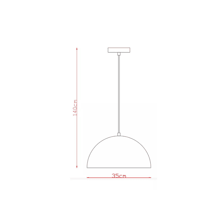 Lampara colgar Liam Rojo 3