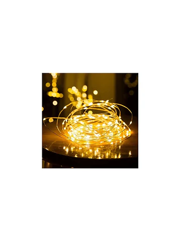 Guirnalda Decorativa 100 luces Led Blanco Cálido